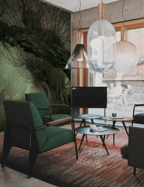 image-product-wanddecoratie-wandfoto-fotomuur-augmented-reality-fotografie-digitale-kunst-landschap-bomen-wilgen-mist-spooky-mysterieus-fine-art-illustratie-horeca-hotel-lobby-inrichting-ideasonthefloor