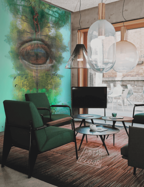 image-product-wanddecoratie-wandfoto-fotomuur-augmented-reality-fotografie-digitale-kunst-landschap-bomen-bos-lente-water-fine-art-illustratie-horeca-hotel-lobby-inrichting-ideasonthefloor