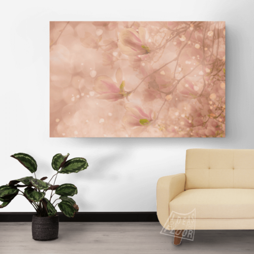 product-wanddecoratie-fine-art-muurpaneel-titel-sparkling-magnolia-interieur-bloesem-bloemen-bloesemboom-illustratie-ideasonthefloor