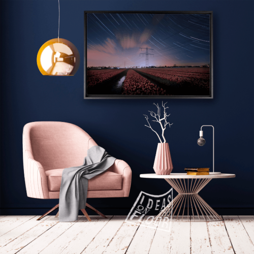 image-product-wanddecoratie-muurdecoratie-poster-fotoprint-lijst-foto-startrail-tulpen-tulpenvelden-zevenaar-nacht-titel-startrail-tulips-ideasonthefloor